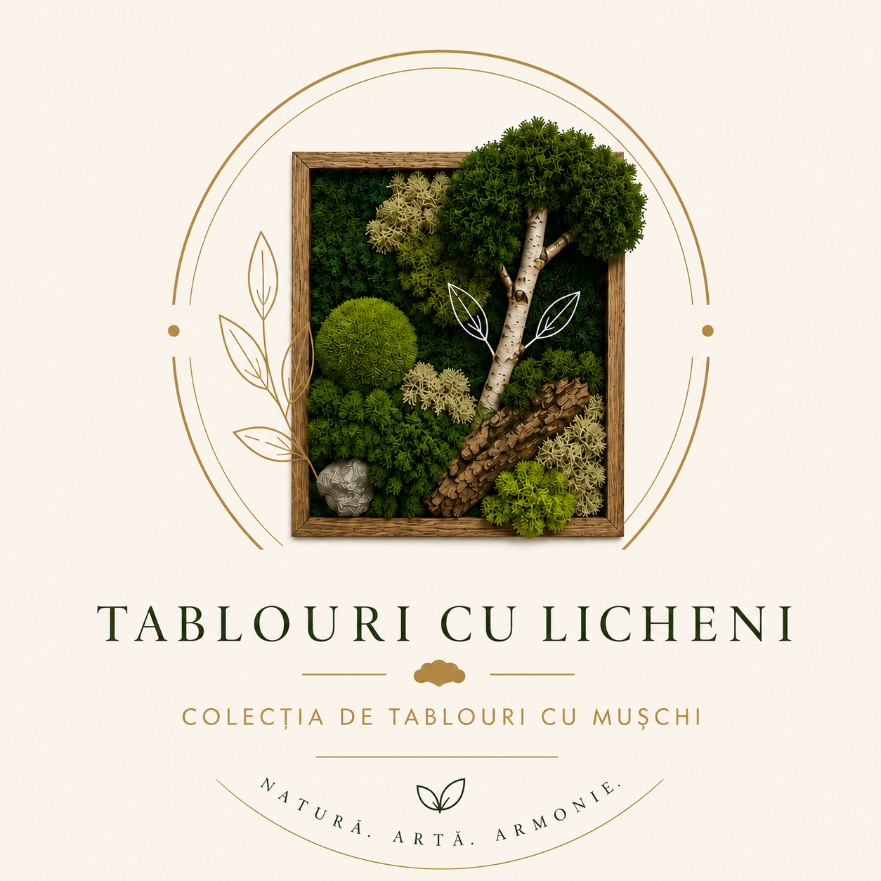Tablouri cu Licheni, Muschi, Plante Stabilizate si Elemente din Natura