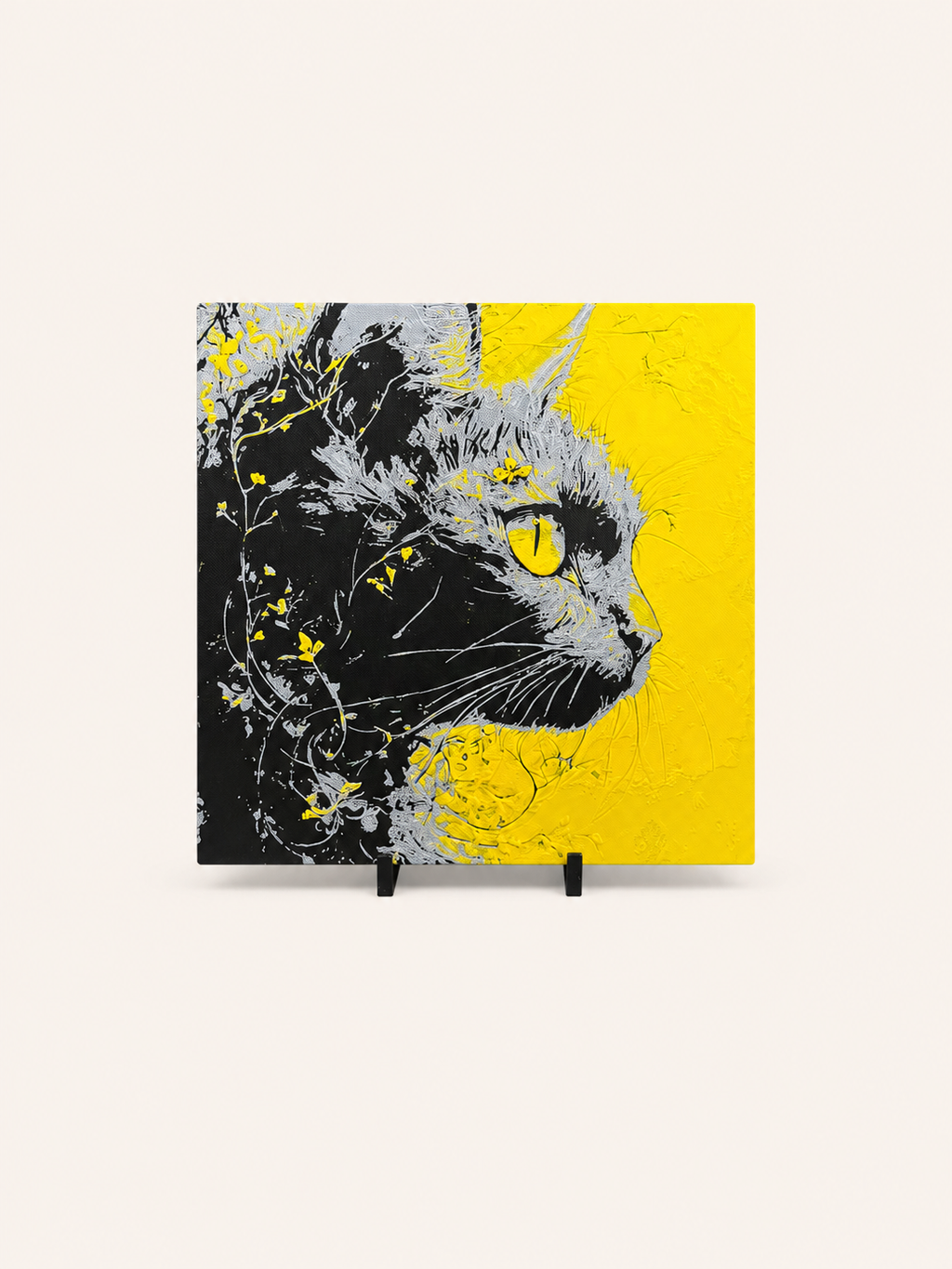 Tablou decorativ cu stativ Contrast Cat