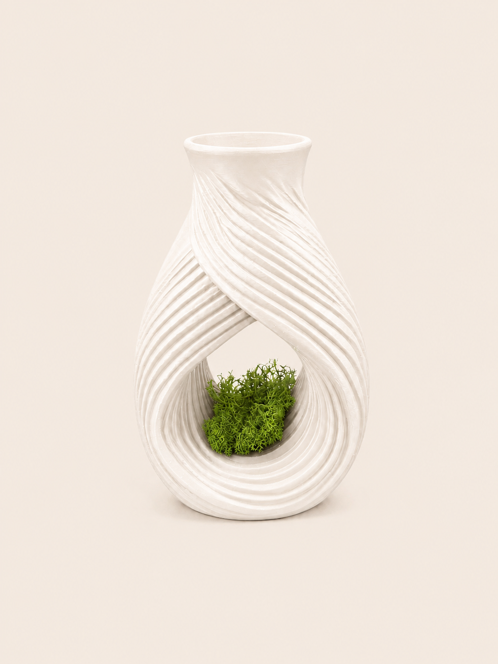 Velora Vaza Decorativa 3D cu Licheni