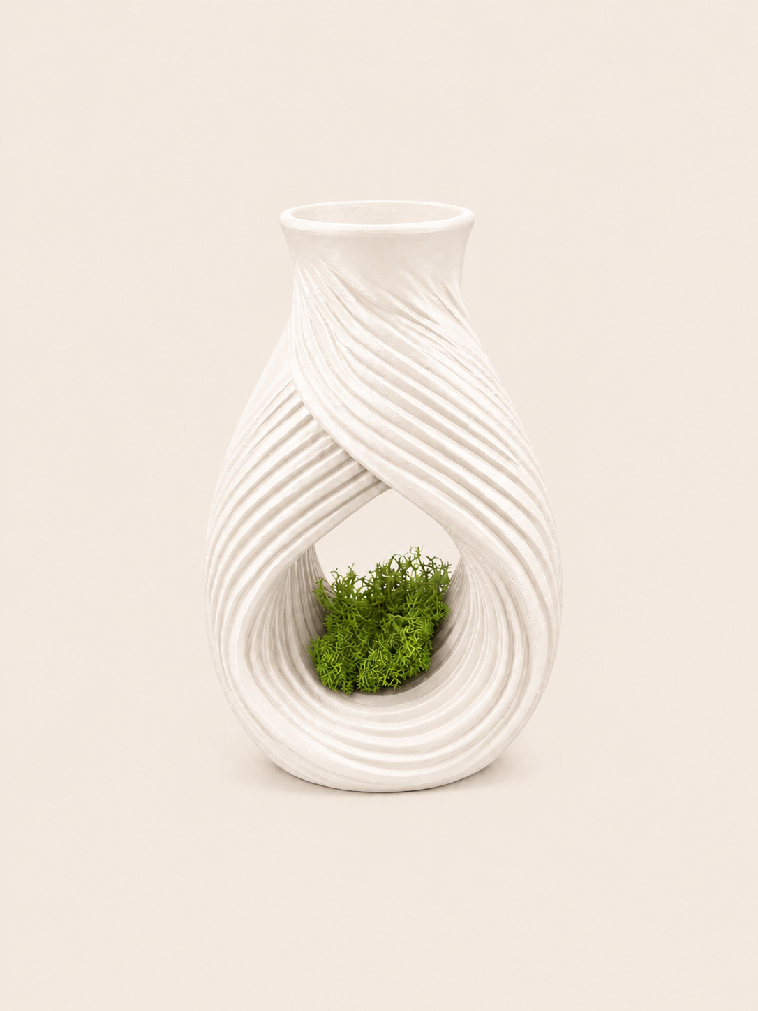 Velora Vaza Decorativa 3D cu Licheni