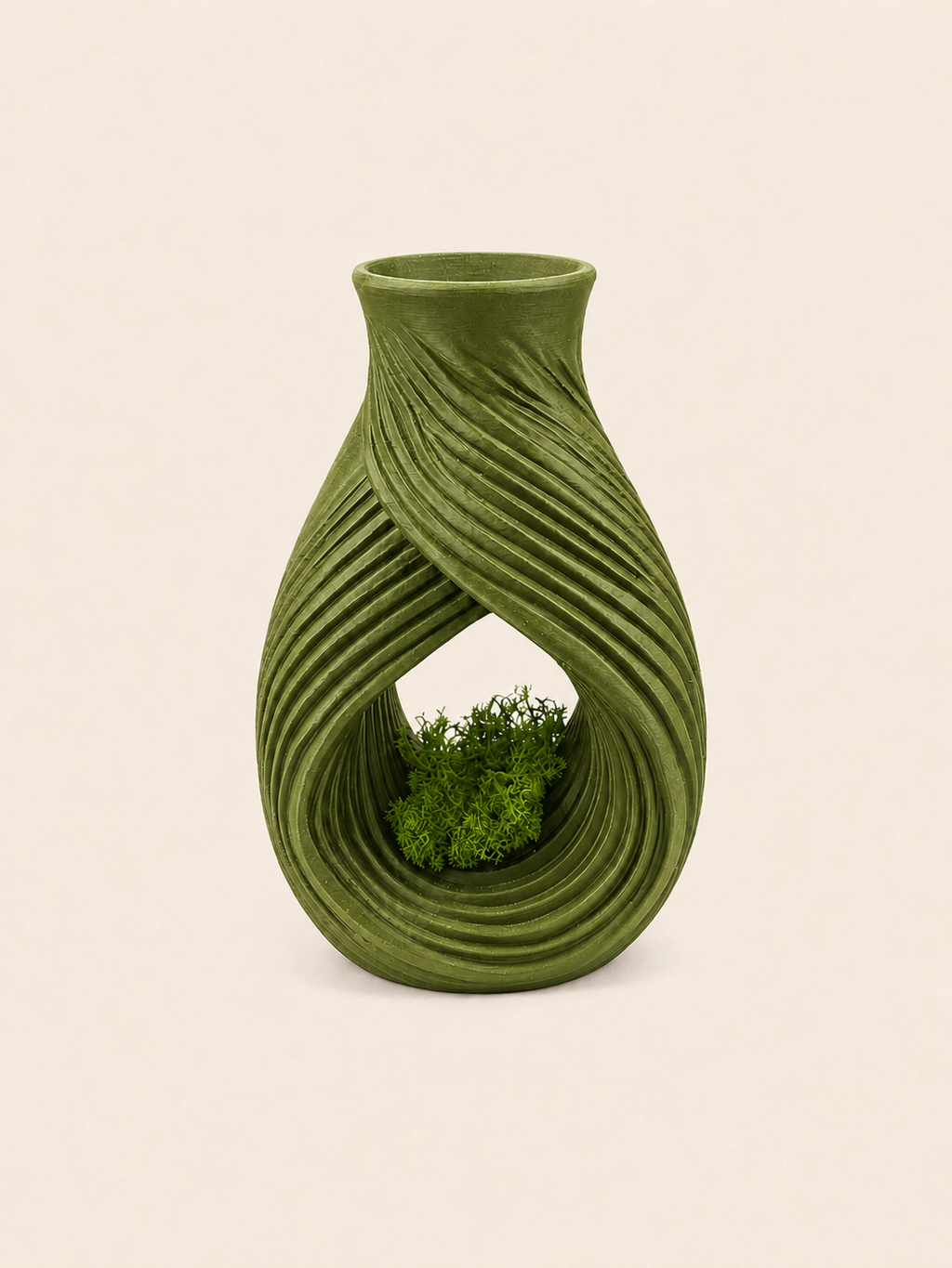 Velora Vaza Decorativa 3D cu Licheni