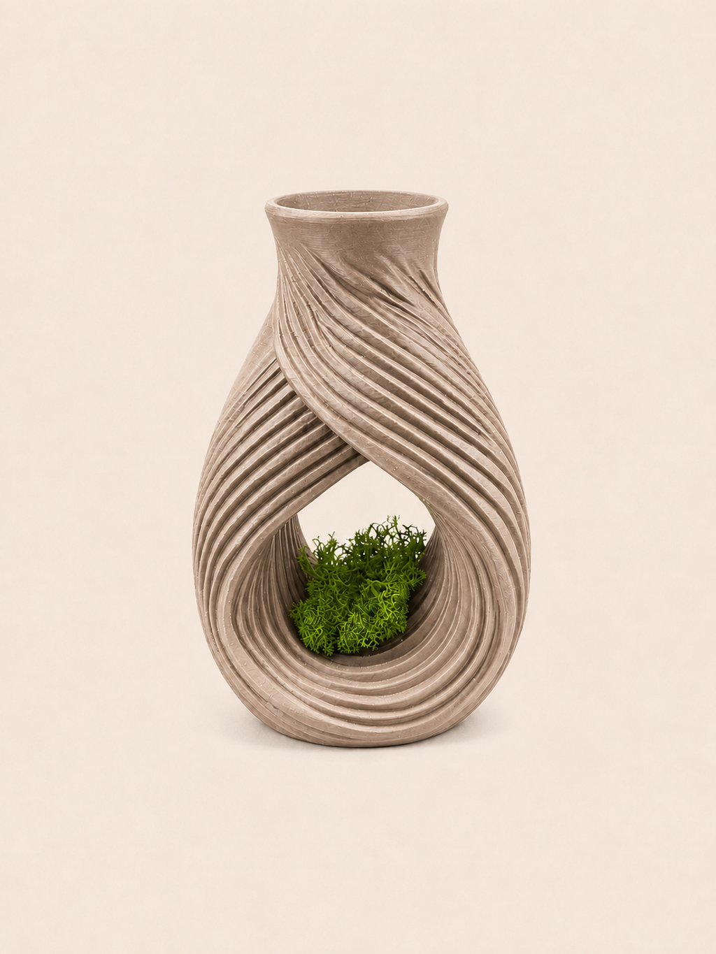 Velora Vaza Decorativa 3D cu Licheni